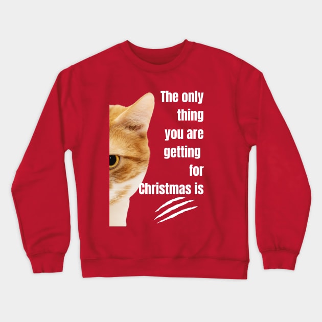 Scratch from the Cat for christmas Crewneck Sweatshirt by SYAO
